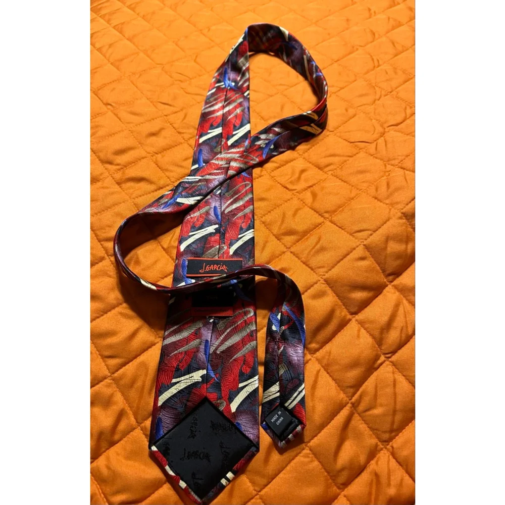 J. Garcia Men’s Zoot Collection Fifty-Four 100% Silk Red Blue